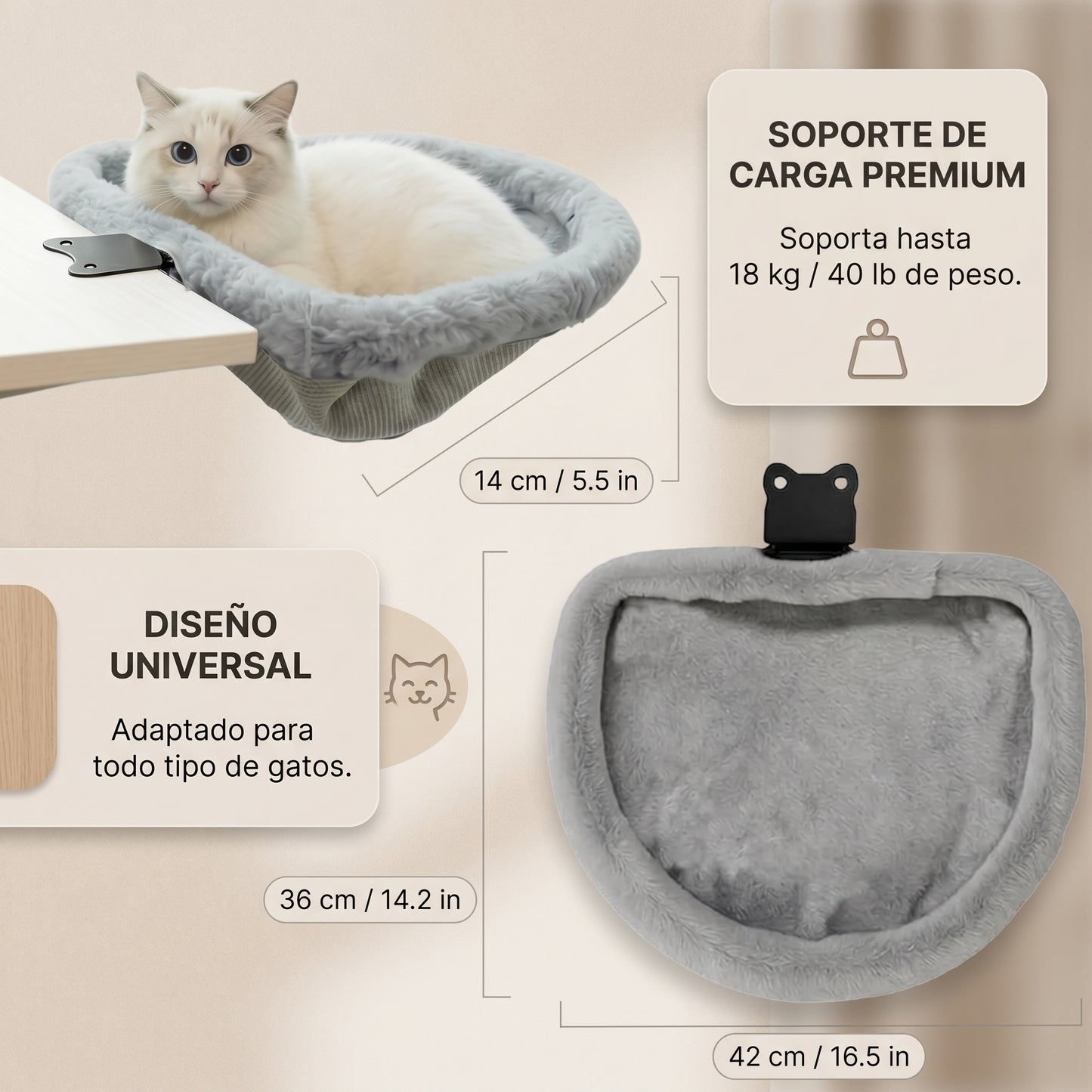 Cama Escritorio para Gatos